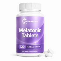 Compléments alimentaires à la mélatonine pour adultes, marque privée, pour favoriser le sommeil et soutenir le système immunitaire, comprimés de mélatonine