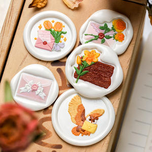 Série de tampons à cire pour papier à lettres, motif Hibou Messager, pour sceau décoratif d'enveloppes et de journaux - Product Image 1