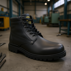 Scarpe da Lavoro Professionali con Puntale in Acciaio, Tomaia in Vera Pelle e Suola in Gomma per Uso in Fabbrica - Product Image 2