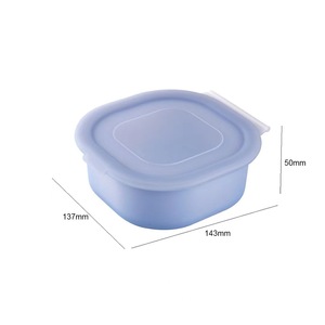 Silicone Food Container Leakproof BPA Free Silicone Single <b>Compartment</b> Bento <b>Lunch</b> <b>Box</b> Silicon Food Container with Lid - Product Image 3
