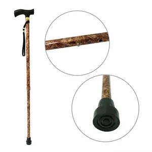 균형을위한 노인을위한 가볍고 조정 가능한 인쇄 지팡이 무거운 의무 접을 수있는 확장 지팡이