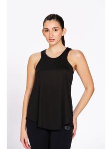 Munns & Mars Women's Racerback Sports Tank <b>Top</b> Solid Polyester Sleeveless Activewear with Full Coverage Curved Bottom Design - Product Image 4