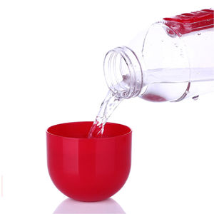 Bouteille d'eau de sport en <span class=keywords><strong>PC</strong></span> de 600 ml pour l'extérieur, avec pilulier 7 jours intégré, portable, pour voyage et escalade, anti-fuite, sans BPA, logo personnalisable - Product Image 5