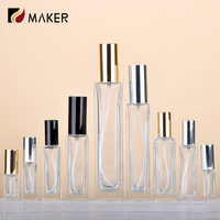 Carré 3ml 5ml 6ml 15ml 30ml 100ml Vide Long Grand Vaporisateur Rechargeable Parfum Atomiseur Distributeur D'échantillons Bouteille De Parfum En Verre De Voyage