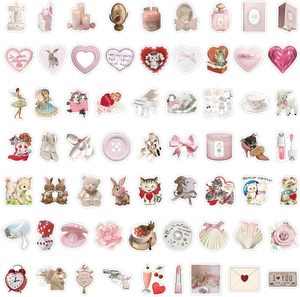 60 Pegatinas Coquette, Lindas Pegatinas de Vinilo para Laptop, Pegatinas Estéticas Impermeables, Paquete de Pegatinas Rosas para Niñas - Product Image 5