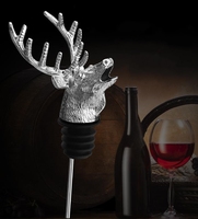Vente en gros Tête de cerf de Noël Bouchon de vin Serveur de vins Bouchons de verseur Aérateur de verseur de vin de cerf pour Bar Restaurant à domicile