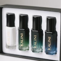 Botol Roll on mewah logo kustom 3ml 6ml 9ml 12ml kosong parfum kaca minyak Attar botol Roll on dengan kemasan kotak