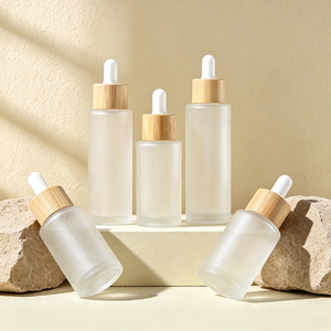 Bouteilles compte-gouttes en verre transparent dépoli à épaule plate, avec logo personnalisé sérigraphié, 20ml, 30ml, 50ml, 100ml, 120ml, avec bouchon sécurité enfant - Product Image 5