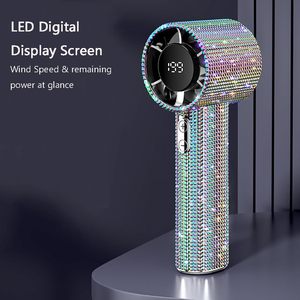 New Factory Wholesale High-Speed USB Rechargeable Handheld Lash Fan Air <b>Blower</b> Bling Fan - Product Image 2