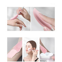 Brosse à masque facial double embout en silicone, spatule de mélange manuelle, brosse spéciale en silicone pour masque de boue beauté