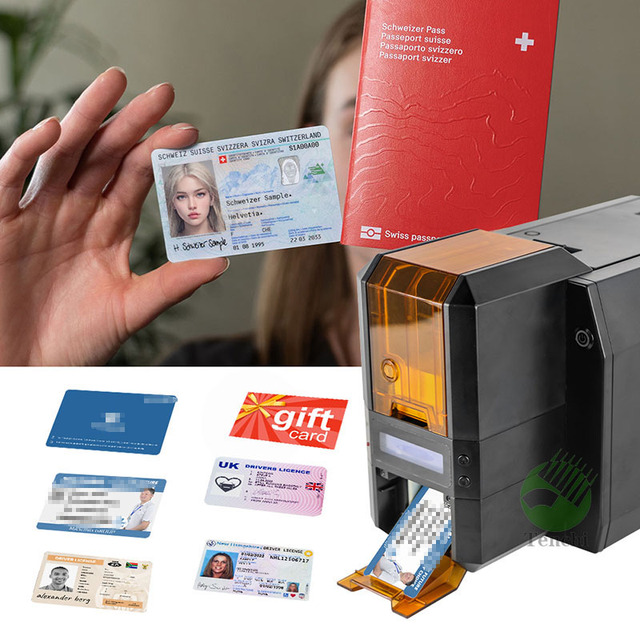 Color PVC ID Card Printer Machine 300DPI Duplex Print MS-CH22K Original New Thermal Sublimation ID Cards Printer Thermal Printer