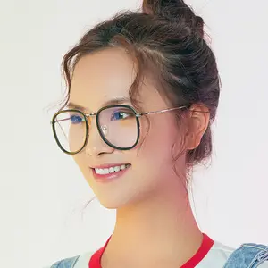 Wanita Logam Ringan Kacamata Pria Kacamata Bulat Kacamata Lentes Opticos Mujer Optik Kacamata Kacamata