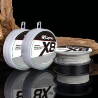 Autocollants personnalisés gratuits, faible MOQ, ligne de pêche tressée PE 8 brins 100/150m, super lisse, haute résistance, lignes de pêche OEM pour la mer