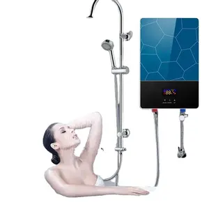 Wall-Mounted 220v-240v Water Heater Smart Led Screen Display IPX4 Kitchen Bathroom RV Instantaneous Electric Water Heater