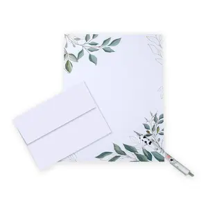 Ensemble de papeterie florale lettre tête copie papier à lettres carte de fond pour enfants