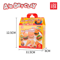 Kit Tanah Liat Makanan Gourmet 6 Warna untuk Anak-Anak - Set Tanah Liat DIY Non-Toksik untuk Patung Makanan Buatan Tangan Mainan Kerajinan