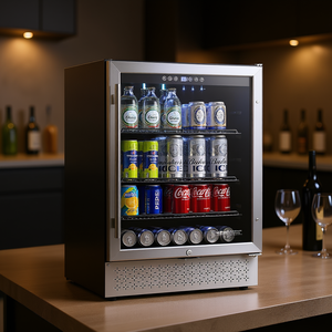 Enfriador de Bebidas Vevor para 154 Latas, Control Digital de Temperatura, Puerta de Vidrio Ajustable, Enfriador de Vino y Refrescos Integrado o Independiente - Product Image 2