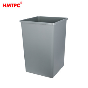 Poubelle rectangulaire grise HMTPC 12L pour usage intérieur et extérieur - Product Image 3