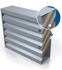 Louvre Akustik Berisi Wol Mineral Tahan Api, <span class=keywords><strong>Grille</strong></span> Peredam Suara dari Paduan Aluminium, Jaring Ventilasi Kontrol Kebisingan Berkinerja Tinggi - Product Image 1