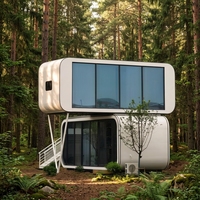 Cabane de glamping modulaire de luxe pour hôtel-resort, camping panoramique et hébergement de vacances en plein air