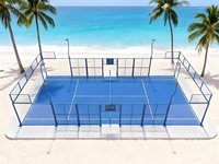 Terrain de padel personnalisé facile à assembler, fabricant de tentes en PVC pour terrain de padel, toit de terrain de padel standard, terrain de padel panoramique
