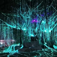 Ensemble de lumières d'arbre à fibre optique 0.75mm * 3 Kit d'éclairage de câble à fibre optique de rideau d'eau de 45 watts