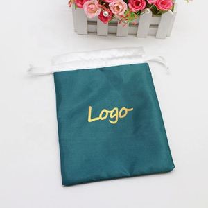 Sac à bijoux de mariage en satin avec cordon de serrage, logo personnalisé, haute qualité, réutilisable et recyclable, pochette pour cheveux pour cadeaux - Product Image 4