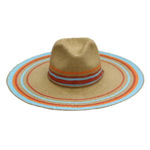 Sombrero de Panamá de ala ancha y grande <span class=keywords><strong>para</strong></span> <span class=keywords><strong>mujer</strong></span>, colorido, personalizado, de papel, flexible, paja, nuevo diseño, <span class=keywords><strong>2022</strong></span> - Product Image 1