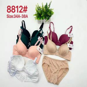 1.85ドルモデルMQS004ブラサイズ34-38A東南アジア女子フルカップパッド入りナイト女性ブラとパンティセクシー下着セット - Product Image 4