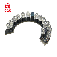 Carte PCBA LED IR personnalisée à 24 LED, illuminateur infrarouge pour caméra de surveillance vidéo