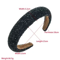 Bandeau de cheveux pour femme de luxe européen américain, entièrement brillant, en éponge, avec strass, diamants et perles, pour mariage et fête