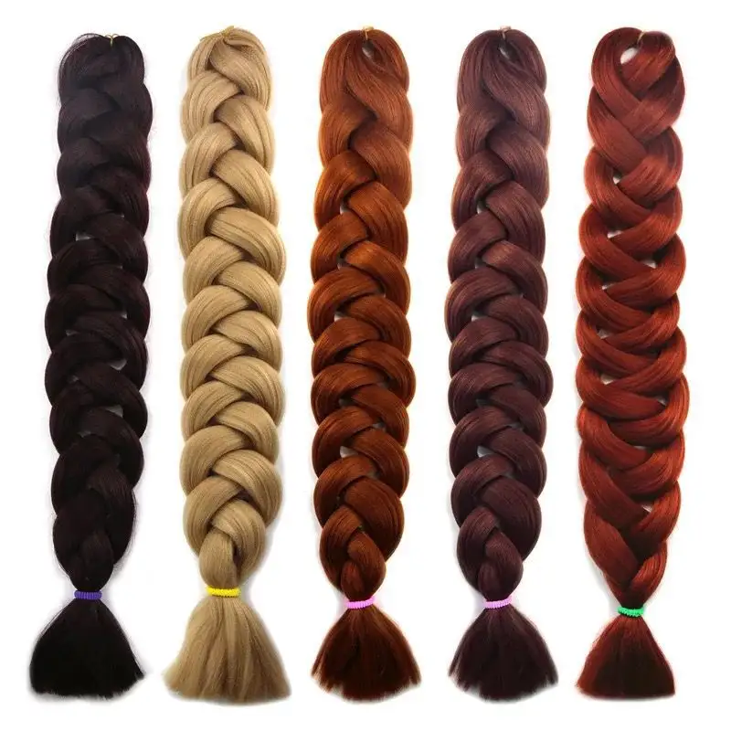 100% Pre Stretch Easy Braid Synthetic Ombre Jumbo Extension Expression Prestretched Pre Stretched Braiding Hair