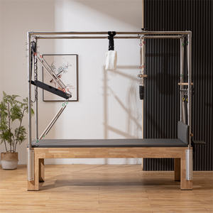 Nuevo diseño de cama de entrenamiento de yoga OEM 5 resortes coreanos madera de arce blanco mejor reformador Pilates máquina de madera para la venta - Product Image 6