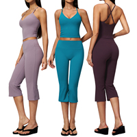 Nouvelle Collection Été 2026 – Ensemble de Sport et Fitness Solide Anti-Transpiration, Effet Amincissant et Flatteur pour la Silhouette, Idéal pour le Yoga et la Course à Pied