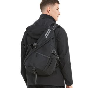 Wholesale Fashion Waterproof <b>Large</b> Korean Men's Fabric Sports Messenger <b>Backpack</b> with Zippers - Product Image 3