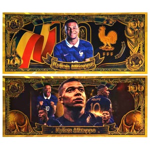 Banconota Commemorativa delle Star del Calcio <span class=keywords><strong>Cristiano</strong></span> <span class=keywords><strong>Ronaldo</strong></span>, Simon Mbappe, Haaland, Collezione Regalo Transfrontaliera - Product Image 5