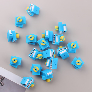 3D nuova perla fai da te ciuccio braccialetto a catena cartone animato libro da caffè Silicone perline focale per la creazione di gioielli - Product Image 3