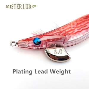 MISTER LURE Esca Luminosa per Calamari 14g 12cm, Esche in Legno a Forma di Gambero, Esca in Plastica per Polpo, Esca per <span class=keywords><strong>Pesca</strong></span> in Acqua Salata, Jig per Calamari - Product Image 4