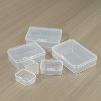 Boîte de rangement transparente en PP rectangulaire entièrement ouvrable, anti-poussière, pour cartes de visite, cartes bancaires, cosmétiques, savon en tranches, granulés de cire