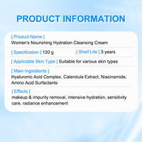 Nettoyant Visage Hydratant et Nourrissant aux Acides Aminés, Végétalien, à l'Acide Hyaluronique et Niacinamide, Contrôle du Sébum, Démaquillant Doux