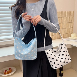 <span class=keywords><strong>Sac</strong></span> fourre-tout bandoulière à pois avec pendentif, <span class=keywords><strong>sac</strong></span> à bandoulière en toile tendance pour femme, sacoche simple et élégante - Product Image 5