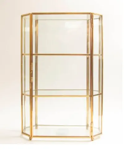 Nieuwe Ontwerp wattenschijfje box Parfum Organizer met Stofkap Grote Custom Luxe glass cosmetische case make storage box