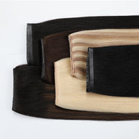Ekstensi Rambut Remy Eropa Double Drawn Kelas Atas Harga Grosir, Model Invisible Butterfly Weft Xo Hole Weft
