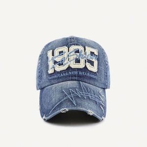 Gorras Deportivas de Diseños Variados al por Mayor, Gorra de Béisbol de Mezclilla Vintage Desgastada para Hombre - Product Image 4