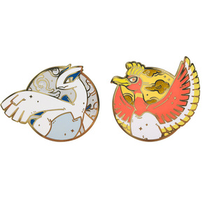 2 Nouveau Design 5.3cm High Quality Poke Monster <span class=keywords><strong>Lugia</strong></span> Ho-<span class=keywords><strong>Oh</strong></span> Peint Hard Enamel Metal Badge Pins for Backpack Cloth Decoration - Product Image 1