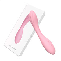 Vibrador de Silicona Líquida OEM, Recargable, Juguete Sexual para Adultos, Dildo Anal Grande de Doble Extremo, Vibrador de Punto G para Mujeres