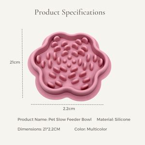 Comedero Lento de Silicona para Perros y Gatos, Tapete para Lamer para Gatos, Grado Alimenticio, Sin BPA, Comedero con Forma de Flor, Laberinto, Anti-Asfixia - Product Image 6