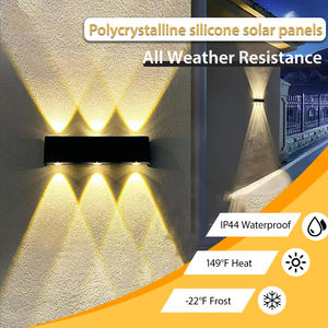 ソーラーウォールランプ寿命50000時間外装照明器具ガーデンソーラーライト防水屋外照明 - Product Image 3