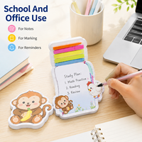 Fournitures scolaires OEM, notes autocollantes en forme d'animaux, notes autocollantes portables en forme d'animaux, fabricant d'origine