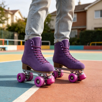 Patins à roulettes réglables haute performance, doublure souple résistante, pour débutants et professionnels, respirants, anti-usure, logo personnalisé